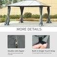 thumbnail image 5 of CoSoTower 10' X 12' Universal Gazebo Sidewall Set with Panels, Hooks and C-Rings Included for Pergolas and Cabanas, Gray, 5 of 9