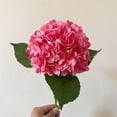 thumbnail image 4 of Artificial Hydrangea Flowers, Real Touch Flowers, Large Faux Hydrangea Bouquet 3D Realistic Artificial Hydrangea Flowers Home Wedding Party Table Centerpieces Decoration Pink 1Pcs, 4 of 9