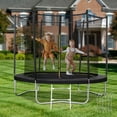 thumbnail image 1 of Entil Trampoline de 8 Pi pour Enfants avec Filet de Protection, Échelle, Piquets Coupe-Vent, Trampoline d'Extérieur Poids Max 330 Lb, 1 of 10