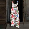 thumbnail image 2 of JULMCOMO Christmas Jumpsuits for Women Cotton Linen Snow Santa Tree Print Scoop Neck Spaghetti Strap Loose Trendy Outfits Soft Comfy Holiday Xmas Party Overalls White 4XL, 2 of 6