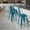 Antique Blue, variant on Emma + Oliver Commercial Grade 24"H Distressed Orange Metal Indoor-Outdoor Counter Stool