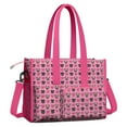 thumbnail image 2 of Teacher Tote Bag,Pink Pug Puppies Teacher Utility Tote Bag,Large Work Tote Bags for Women with Multiple Pockets,Top Zipper Closure,13.8x10.6x6.7 Inch, 2 of 5