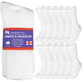 thumbnail image 2 of Diabetic Socks Men's & Women Crew Style Physicians Approved Circulatory Socks 3-12 Pairs (9-11, White, 6 Pack), 2 of 3