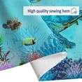 thumbnail image 6 of Sea Turtle Shower Curtain, Blue Ocean Underwater Turtle Octopus Fish Coral Beach Shower Curtain, Marine Life Aquatic Plant Coastal Nautical Shower Curtain For Bathroom Hooks Included 72"X72" Blue, 6 of 6