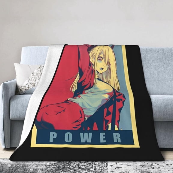 Chainsaw Anime Man Blanket Throw Blanket Lightweight Blanket for Bedroom Living Rooms Sofa Couch 60"X50"