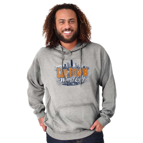 Chi Town Chicago Windy City Pride IL Unisex Plus Fleece Graphic Hoodie Brisco Brands 2X