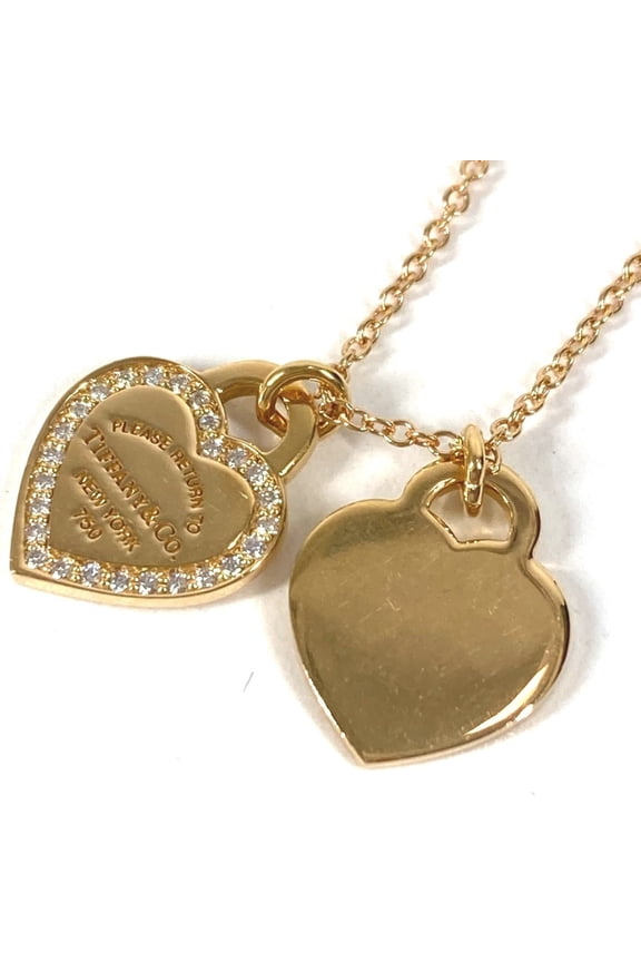 Pre-Owned TIFFANY & Co. Tiffany Diamond Return Two-Way Heart Tag Necklace, Jewelry,... (Good)