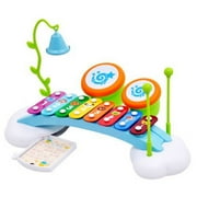 15" Rainbow Xylophone Piano Bridge for Kids w/ Ringing Bell and Drums