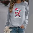 thumbnail image 2 of Longs Chandails de Noël pour Femmes Mode Décontractée Imprimé de Noël Col Rond Chandail Manches Longues Chandails pour Femmes Col Haut Chandails pour Femmes, 2 of 7