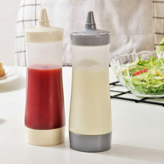 Professional Condiment Squeeze Bottles - Leak-Proof Ketchup, Mustard & BBQ Sauce Dispensers for Restaurants, Food Trucks & Home Kitchens - Durable 7.68" Squirt Bottles