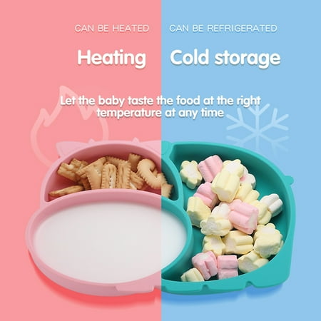 

Travelwant Silicone Grip Dish Suction Plate Divided Plate Baby Toddler Plate BPA Free Microwave Dishwasher Safe