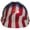 American Flag Stars and Stripes, variant on MSA V-Gard Cap Style WHITE Shell Canadian Flag Hard Hats - One Touch Suspension
