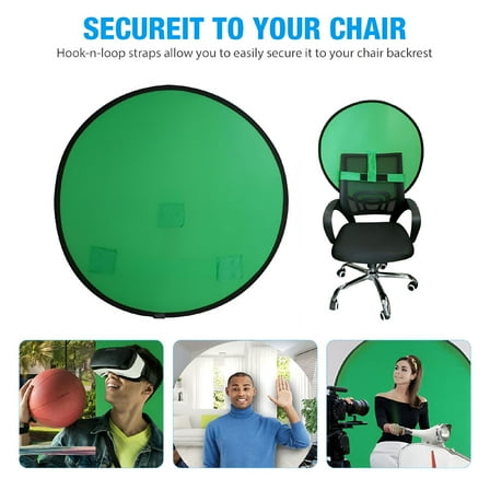 GJX Round Green Backdrop Photography Background Screen Portable Photo Video Studio