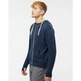 thumbnail image 2 of Fleece Unisex French Terry Heathered Hooded Full-Zip Sweatshirt, 2 of 5