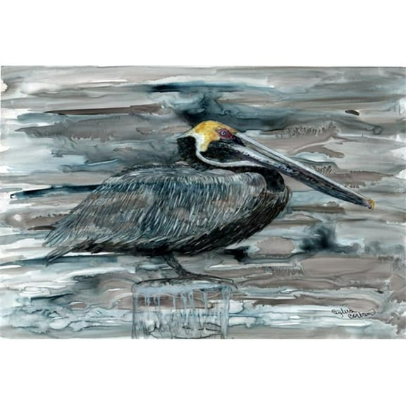 Carolines Treasures 8946PLMT Pelican In Grey Fabric Placemat