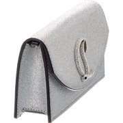Christian Louboutin Leather Clutch, Silver