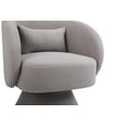 thumbnail image 7 of Swivel Accent Chair Armchair, Round Barrel Chair Comfy Teddy Fabric Accent Sofa Chair Club Chair Leisure Chair for Bedroom Living Room Lounge Hotel Office, Gray, 7 of 7