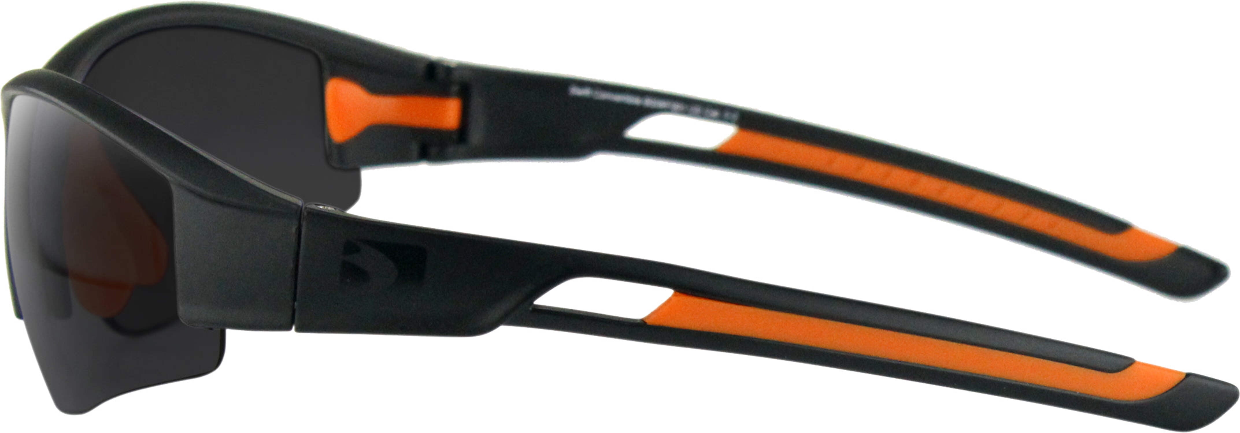 Bobster® Swift Matte Black-Orange Frame Smoked-Yellow-Clear Lens