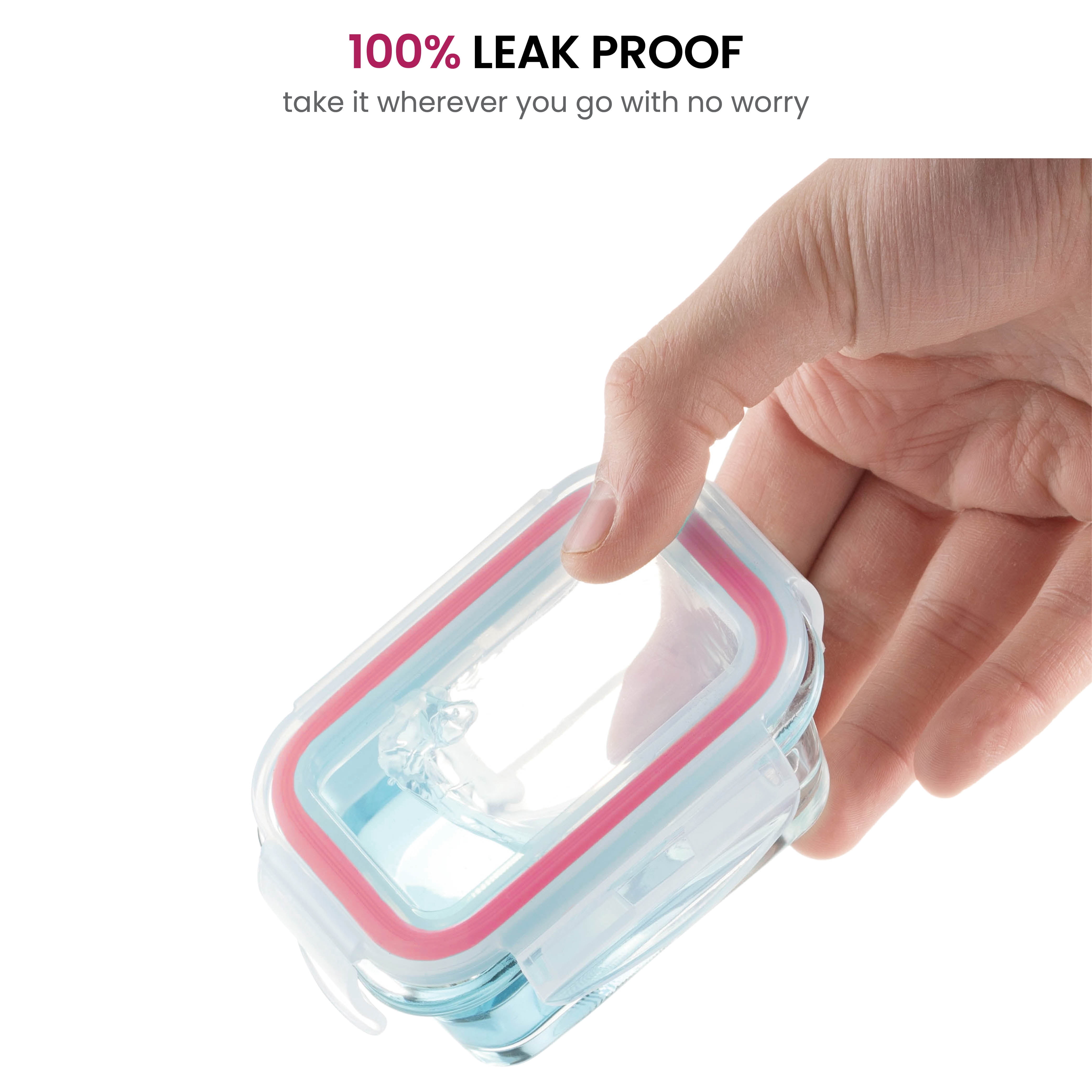 Superior Glass Baby Food Storage Containers - 6 Pack - 4.4 Oz Containers with Airtight BPA-Free Locking Lids - Baby Food containers - Microwave & Dishwasher Safe - Small Containers for Snacks Dips etc