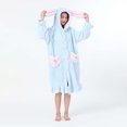 thumbnail image 7 of XMMSWDLA Womens Long Hooded Bathrobe Fleece Full Length Bathrobe with Hood Winter Sleepwear Warm Robes for Women, 7 of 7