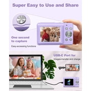 Digital Camera, FHD 1080P Camera, Digital Point and Shoot Camera with 16X Zoom Anti Shake, Compact Small Camera for Boys Girls Kids