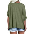 thumbnail image 2 of Sherrylily Women V Neck Oversized T Shirts Summer Short Sleeve Plus Size Casual Tops Tee, 2 of 6