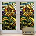Stained Glass Window Privacy Film - Static Cling Decorative Film, UV & Heat Blocking, 17.7" X 39.3" For Bedroom, Bathroom, Kitchen