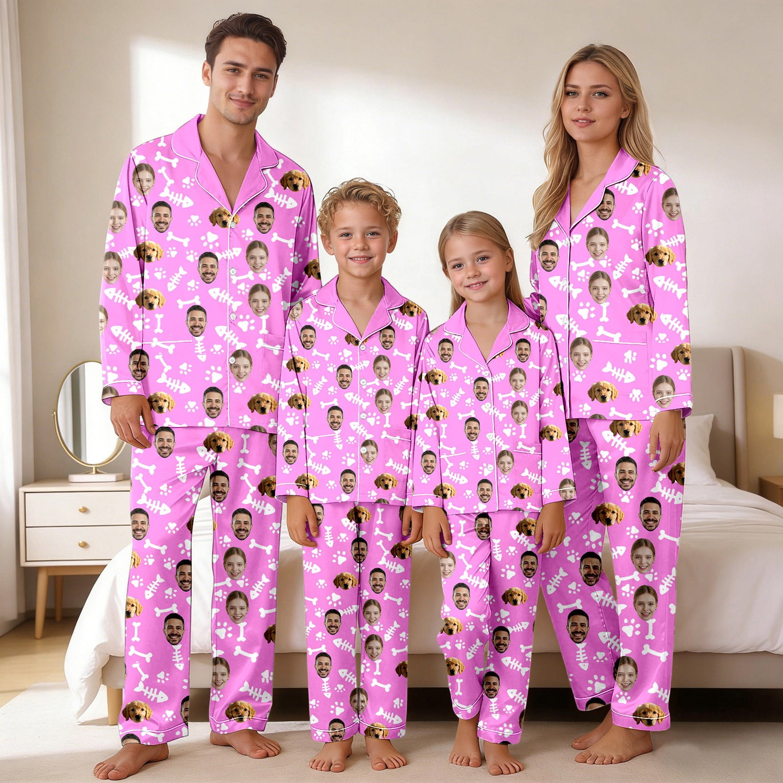 Family Matching Family Sleepwear Set for Home Living Coordinated Pajama ...