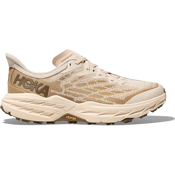 Hoka Men's Speedgoat 5 Trail Running Shoes, Vanilla/Wheat, US 12 Medium