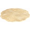 thumbnail image 3 of czcpp-Silver Round Placemat Set of 4 Modern Table Mats Hollow Washable Heat-Resistant Non-Slip Table Place Mats for Party Dinner Wedding Christmas Valentine's Day Holiday Decor (4, Gold), 3 of 4