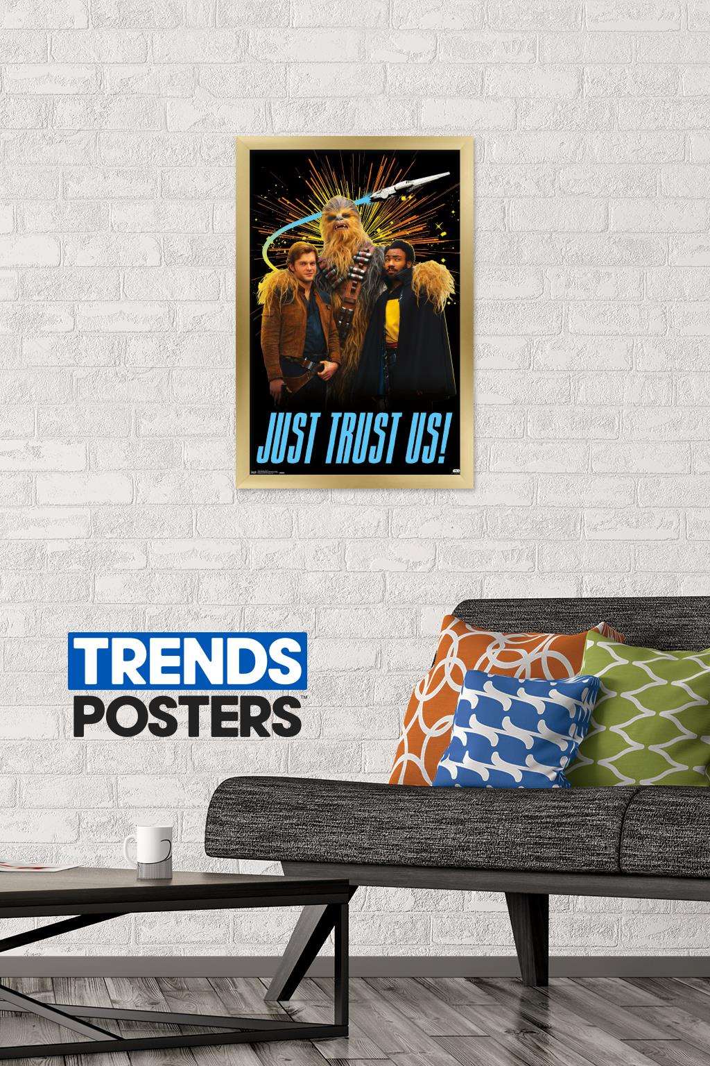Star Wars: Solo - Trust Us Wall Poster, 14.725" x 22.375", Framed