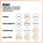 Maybelline Dream Urban Cover Full Coverage Foundation, SPF 50, Porcelain, 1 fl. oz.