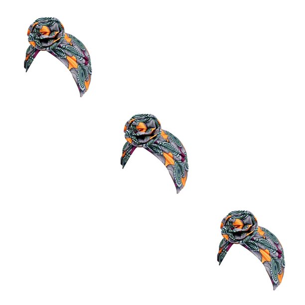 Guardurnaity 1 paquete de turbante africano con diseño de flores, elegante, de alta elasticidad, ligero, transpirable, a la moda, para la cabeza, Type1 NO1