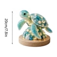 thumbnail image 3 of Sea Glass Sea Turtle DIY Kit with LED Lights, 7.8 inch Plastic Handmade Art Ornament for Tabletop Home Decor and Craft Activity, Style G, 3 of 6