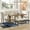 Walnut, variant on Euroco 6-Piece Dining Table Set for 6,Farmhouse Dining Table Set with 4 Upholstered Chairs, Bench and Wood Table,Kitchen Table Set for Dining Room,Living Room,Walnut
