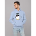 thumbnail image 2 of Penguin Varsity P - Cozy Mascot Emoji Graphic Men's Hoodie, 2 of 4