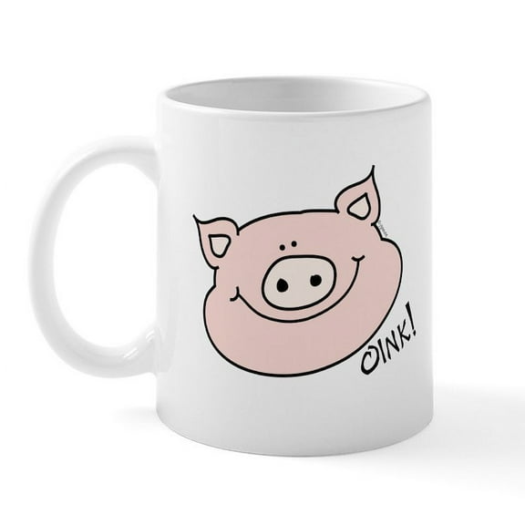 CafePress - Oink Pig Mug - 11 oz Ceramic Mug - Novelty Coffee Tea Cup