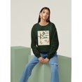 thumbnail image 2 of Botanical Notes And Drawings Sweatshirt Women -A. Descubes Designs, Female 3X-Large, 2 of 4