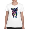 thumbnail image 1 of Pastell Cute And Colorful French Bulldog T-Shirt Women -Weekday Best Designs, Female Small, 1 of 4