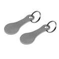 thumbnail image 2 of 2 Pack Aluminum Alloy Shopping Trolley Tokens - Strong, Stable, and Lightweight Keys,Rust-Resistant, Portable, Elegant Design for Front Loading Shopping Trolleys Sliver, 2 of 5