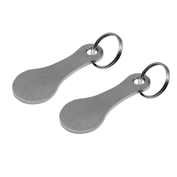 JeashCHAT Mini Aluminum Alloy Key Ring Shopping Trolley Shopping Cart Coin Quarter 2 Packs of Metal Aluminum Alloy Key Ring Shopping Trolley Coin Keychain