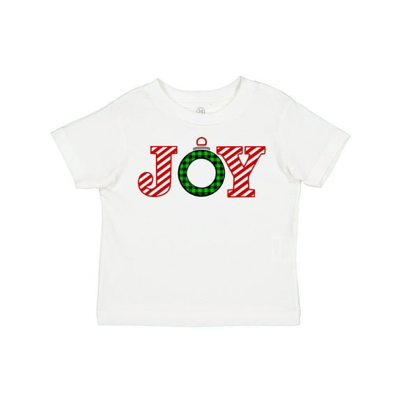 Inktastic Joy Christmas Ornament with Candy Cane Stripes Boys or Girls Toddler T-Shirt