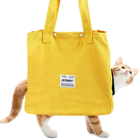 Cat Carrier Bag Canvas Cat Shoulder Carrying Bag Breathable Cat Carry Tote Bag Portable Cat Carrier Pouch Multipurpose Cat Travel Carrier Bag for Nail Trimming Car Travel