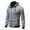 Gray, variant on KIHOUT Fall and Winter Mens Coat Plus Size Men's Fashion Casual Solid Color Zipper Pockets Long Sleeve Hooded Casual Outwear Coat