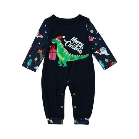 

Matching Family Pajamas Sets Christmas PJ s Dinosaur Print Jumpsuit Romper Xmas Family Matching Pajamas Clothes