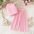 thumbnail image 5 of ATOGUTA Vest Set Girls Clothing Kids Sweatsuit Sleeveless Suit Vest Wide-Leg Pants School Girls' Clothing Set Size 2T-9, Pink, 5 of 6