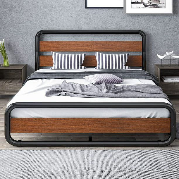 Sha Cerlin Full Size Metal Platform Bed, Sha Cerlin 14 Inch King Size Metal Platform Bed Frame