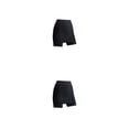 thumbnail image 1 of Sonducket Pantalones cortos de seguridad transpirables de cintura alta de doble capa para mujer, pantalones cortos adelgazantes, ropa interior de Negro 2piezas, 1 of 6
