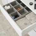 thumbnail image 6 of Household Essentials Drawer Organizer Tray, 9 Square Compartment, Sturdy with Fabric Cover, Grey, 6 of 11