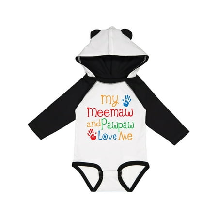 

Inktastic My Meemaw and Pawpaw Love Me Gift Baby Boy or Baby Girl Long Sleeve Bodysuit
